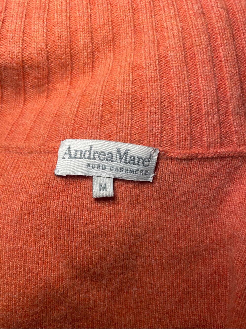 Cashmere Women’s Zip-Front Sweater Jacket - Orange - Picture 6 of 7